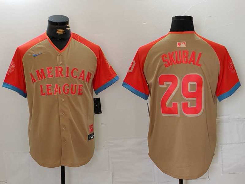 Mens Detroit Tigers #29 Tarik Skubal Cream 2024 All Star Limited Stitched Jersey